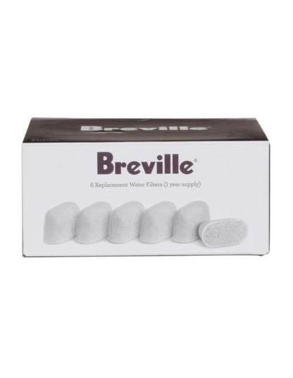 6 Pack Breville Water Filter | Genuine Breville Resin Jug Replacement Cartridges Espresso Machine