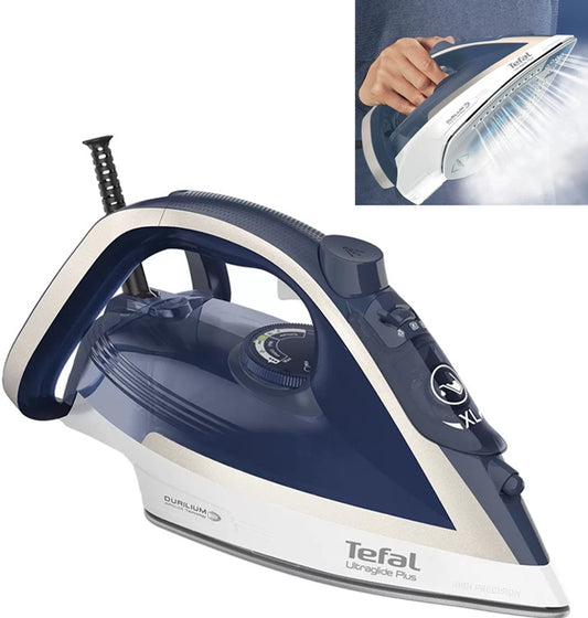 Tefal 2400W Extra Steam Iron Ironing Press | Clothes Steam Shirt Crease Remover | Scratch Resistant Soleplate