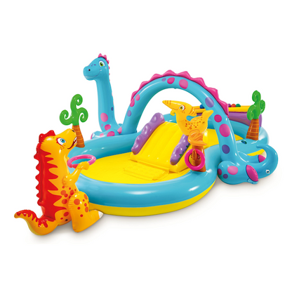 Intex Inflatable Backyard Swimming Pool | Outdoor Water Sprayer and Slide | Kids Childrens Toddler Splash Play Pool