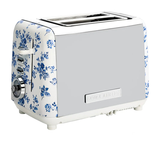 Laura Ashley 2 Slice Toaster | Bread Browning 7 Heat Defrost Stainless Steel Toast