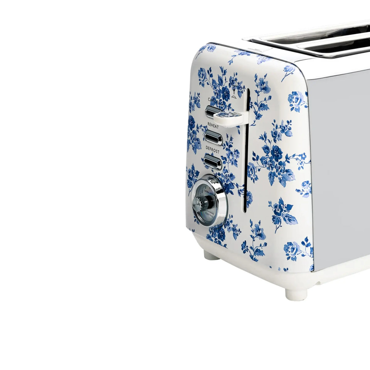 Laura Ashley 2 Slice Toaster | Bread Browning 7 Heat Defrost Stainless Steel Toast