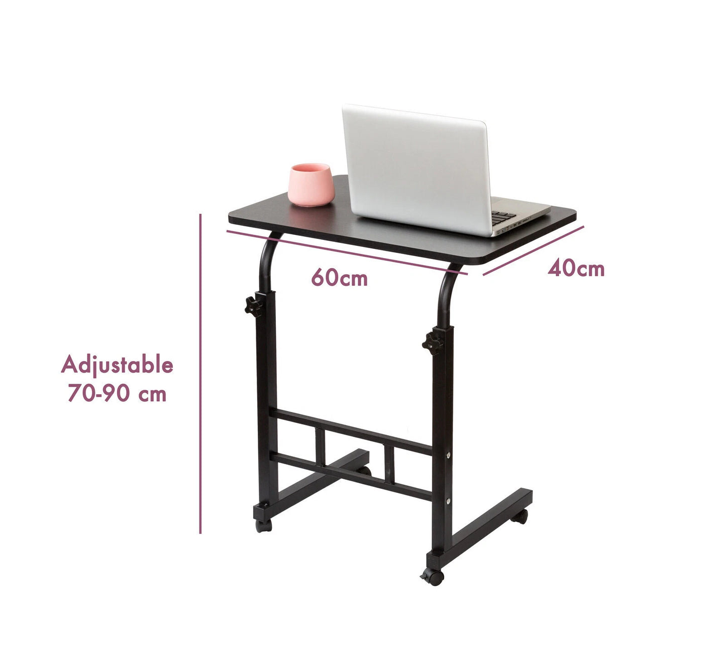 Portable Laptop Stand | Food Tablet Tray Standing Bed Table Height Adjustable