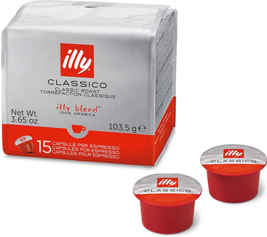 90 Pack Illy Classico Roast Espresso Capsules | Espresso Coffee Pods (6 x 15 Pods)
