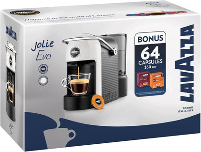 Lavazza Capsule Coffee Machine | Lavazza POD Espresso Cappuccino Maker | BONUS 64 PODS
