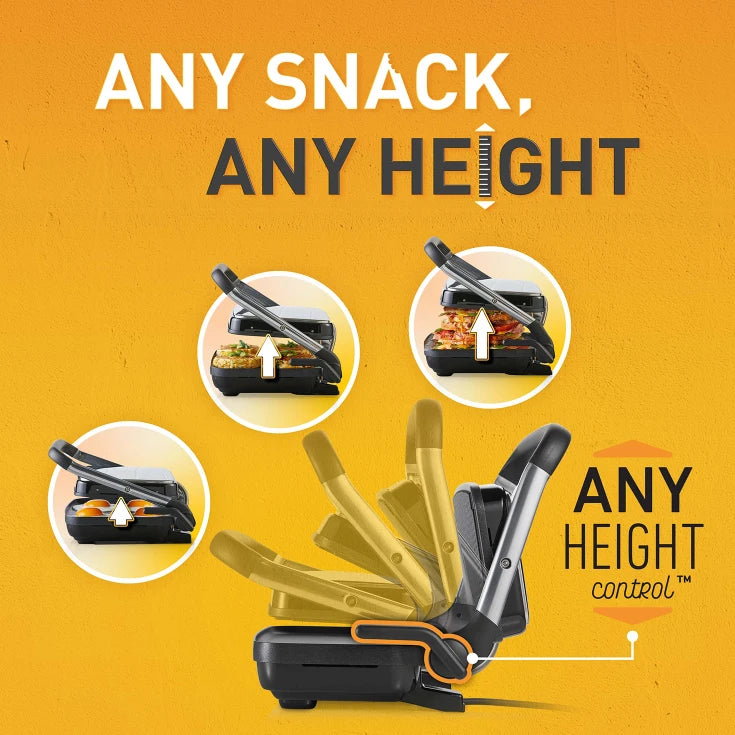 Sunbeam Sandwich Press | 2 Slice Toastie Jaffle Maker Electric Grill Griddle Press | Non-Stick Meat Vegetable Cooker