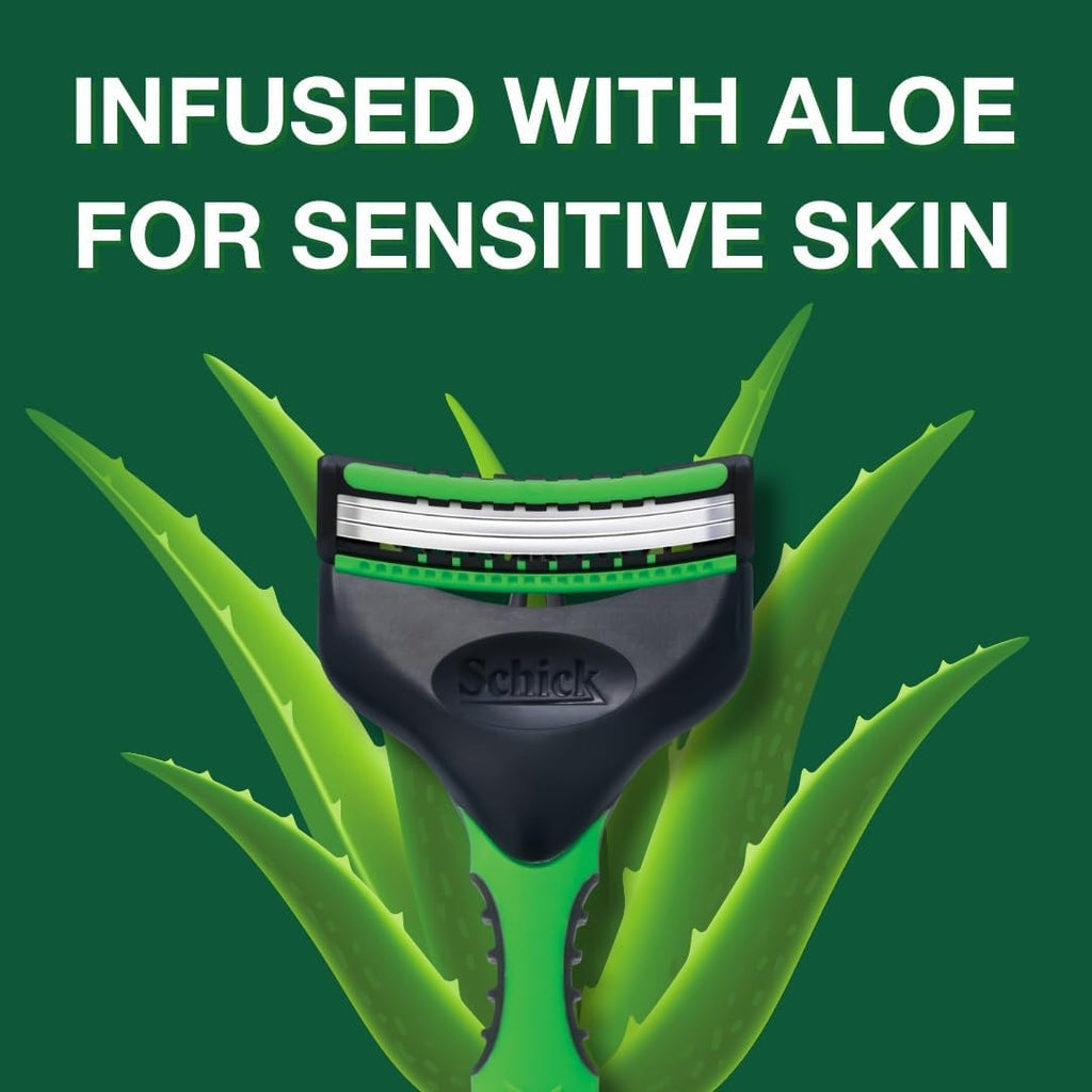 12 Pack Schick Razors Men's Shavers Sensitive Xtreme3 Close Shave Shaving - Flexible Blades Aloe Infusion