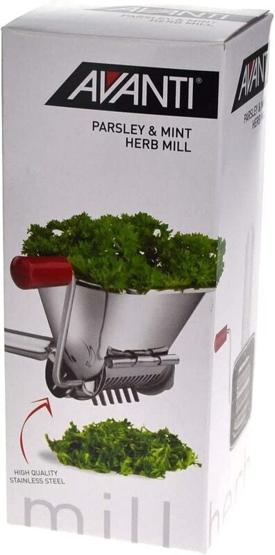 Avanti Herb Mill Stainless Steel Grinder Mincer Chopper Parsley Rosemary Mint Oregano Basil