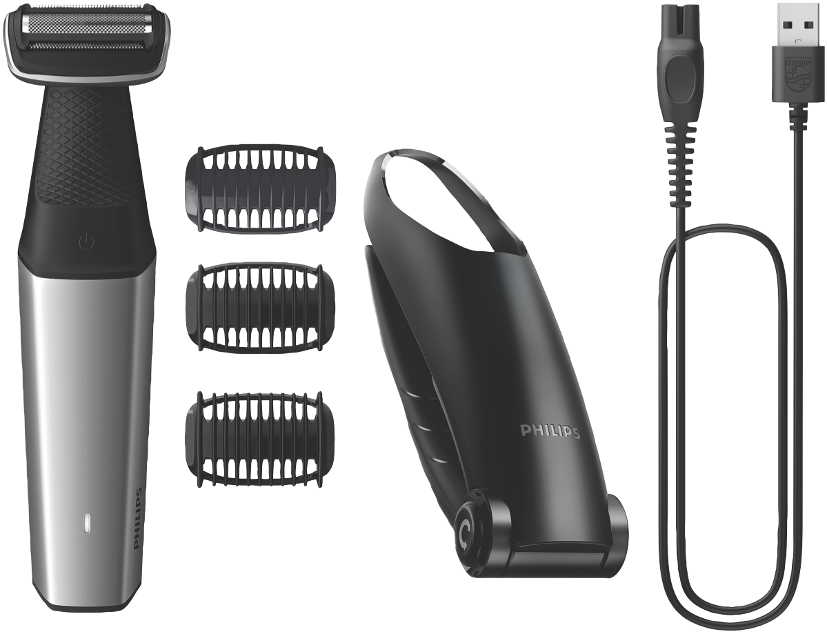 Philips Showerproof Body Shaver | Groin Leg Chest Back Cordless Trimmer | Men's DIY Shaving