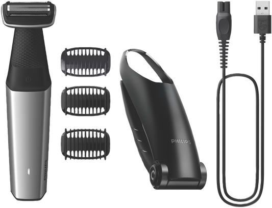 Philips Showerproof Body Shaver | Groin Leg Chest Back Cordless Trimmer | Men's DIY Shaving