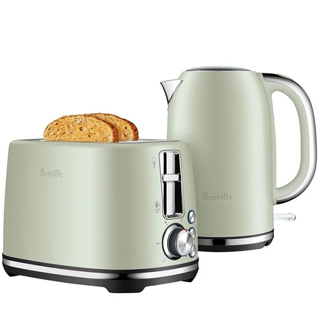 Breville Breakfast Maker Gift Set, 2 Slice Bread Toaster & 1.7L Kettle Hot Water Jug Boiler, Kitchen Appliance Set