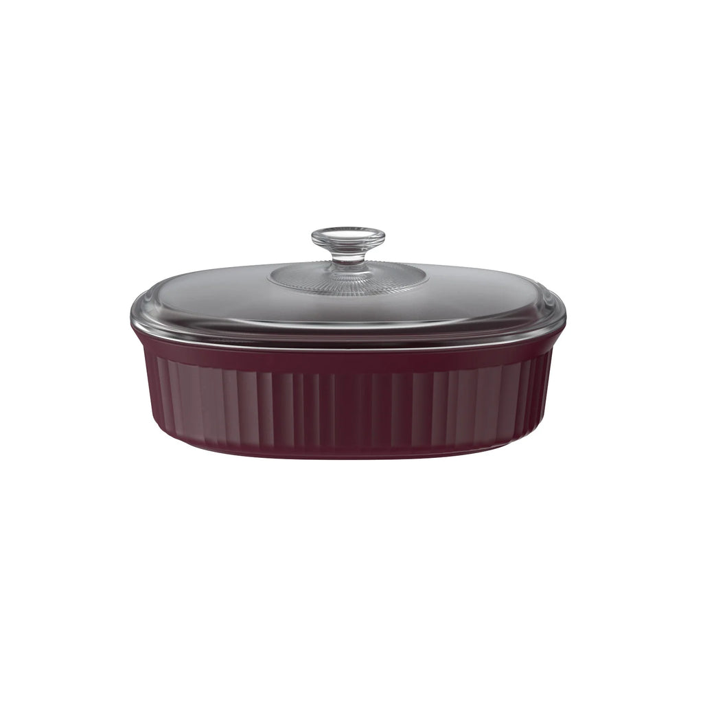 Corningware 3PC Durable Stoneware Baking Dishes Stone Oval Oven Casserole Dishes with Lids