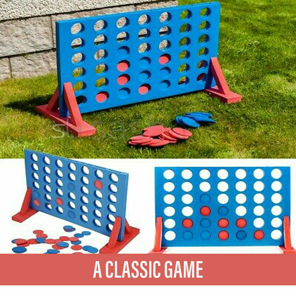 Giant Connect 4 Family Garden Game | Outdoor Kids Party Four-In-A-Row Connect Four Game