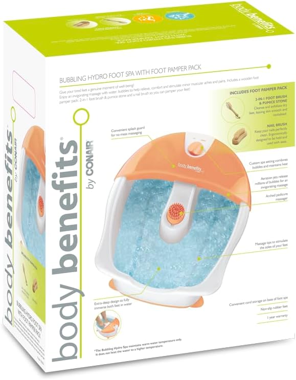 Bubbling Foot Spa | Heat Maintaining Footspa Feet Spa Pedicure Massage Massaging Spa Bath