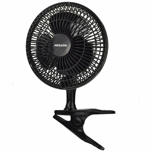 Heller Desk Clip-On Fan | Compact Air Cooler | Bedroom Nightstand Portable Table USB Fan
