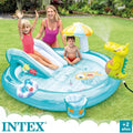 Intex Inflatable Swimming Pool and Sprinkler | Kids Backyard Inflatable Water Sprayer and Slide
