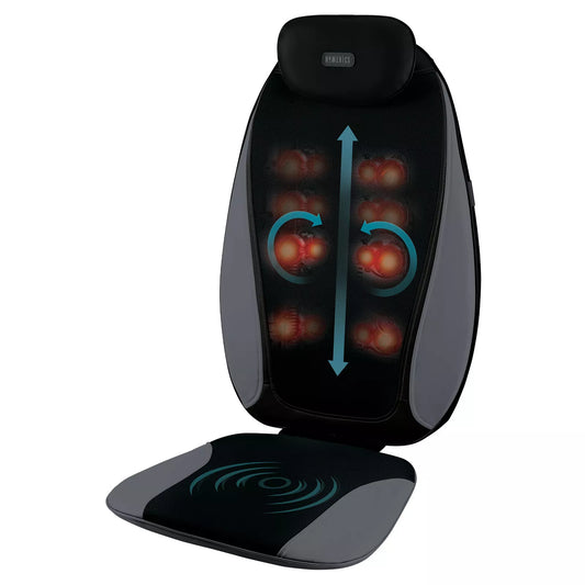 Homedics Shiatsu Massager Back Neck Body Massage Chair Heat Cushion Pad