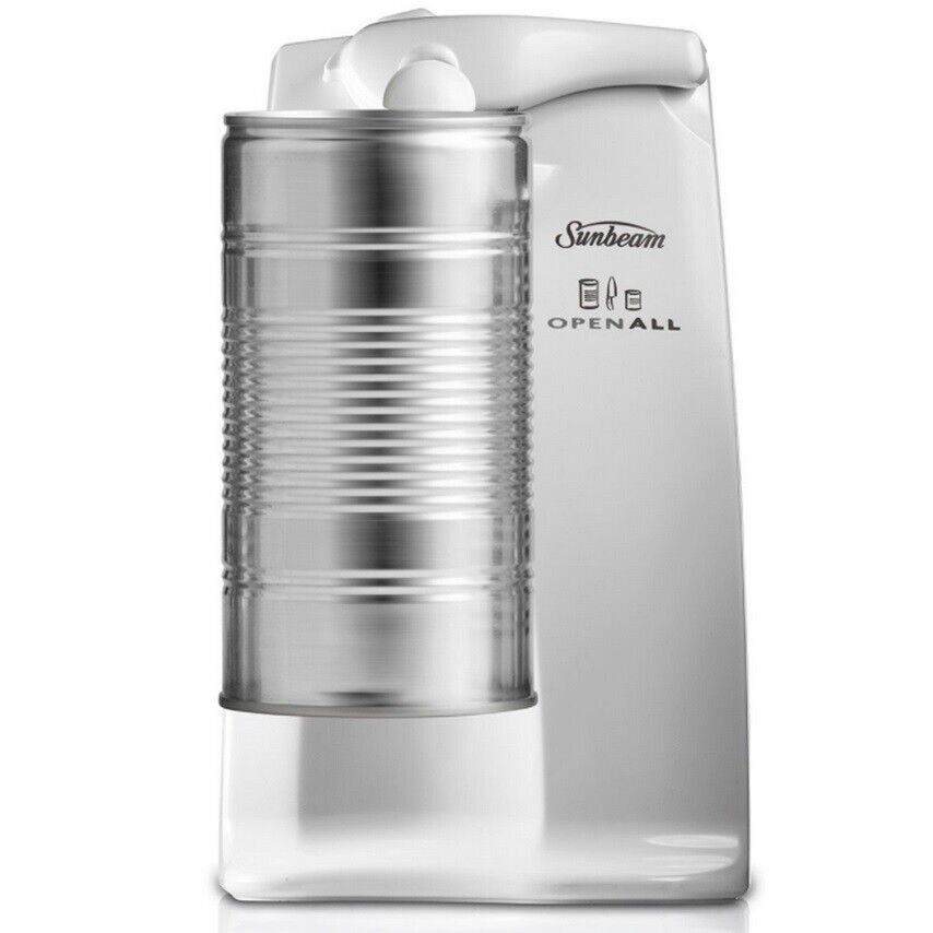 SUNBEAM Electric Can Opener Machine with Built in Knife Sharpener