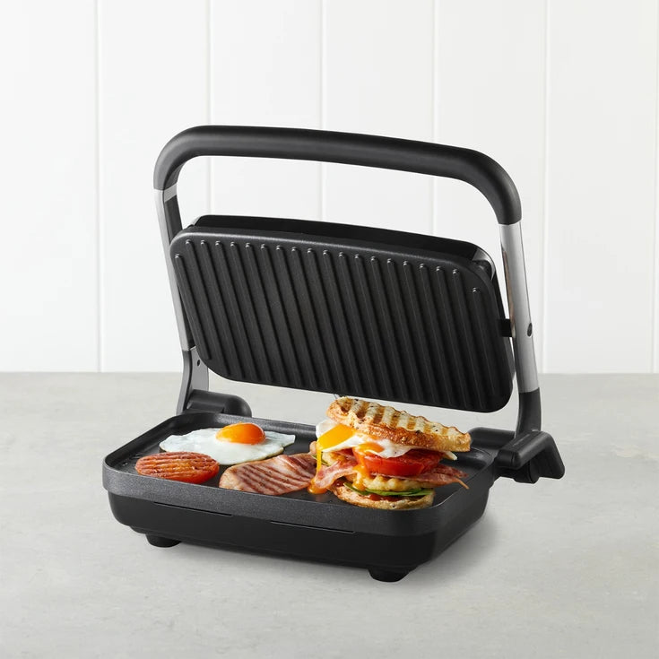 Sunbeam Sandwich Press | 2 Slice Toastie Jaffle Maker Electric Grill Griddle Press | Non-Stick Meat Vegetable Cooker