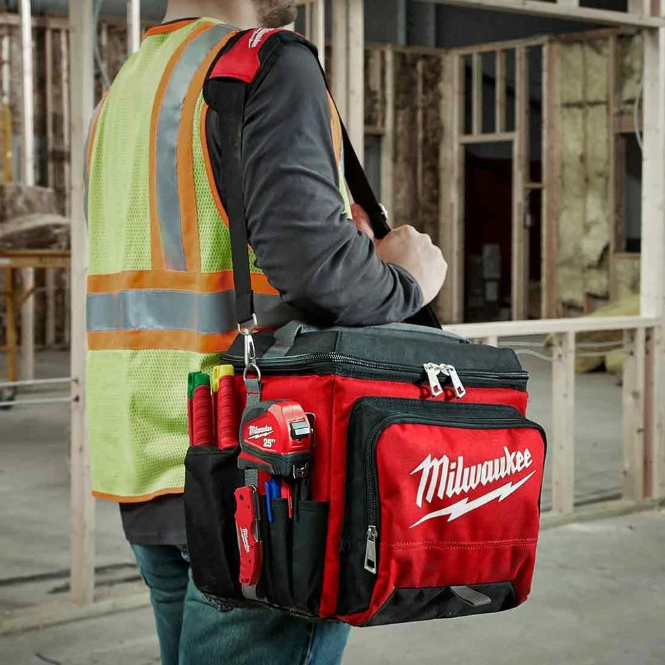 Milwaukee Jobsite Cooler Bag Leak-Proof Portable Insulated Work Site Lunch Ice Food Drinks Storage Chiller Bag