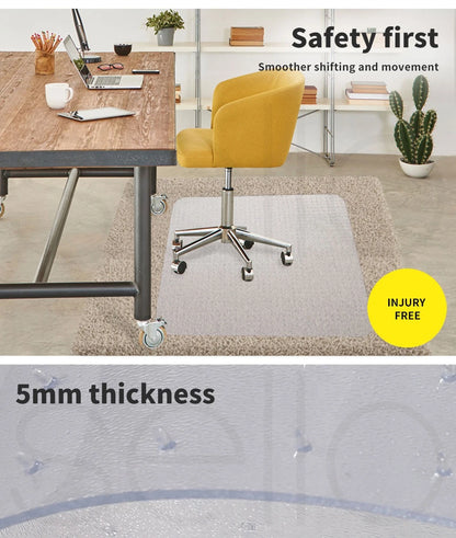 Computer Chair Mat | Home Office Carpet Floor PVC Protector Hard Wood Chairmat | PVC Plastic Carpet Protector