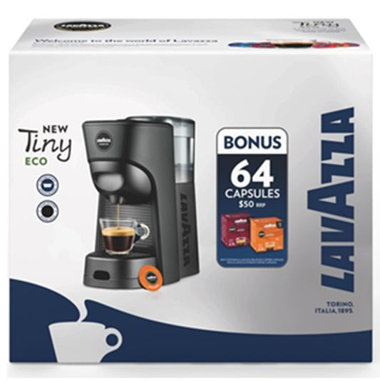 Lavazza Capsules Coffee Machine | Mini Automatic Espresso Cappuccino Maker WITH 64 PODS