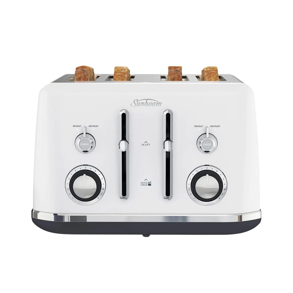 Sunbeam 4 Slice Toaster | Bread Toast Maker Kitchen Toasting Machine | 1950W Electric Toasting Portable Kitchen Benchtop
