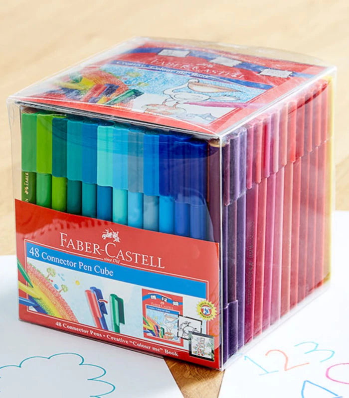 Faber Castell Connector Pen Cube - 48 Pack