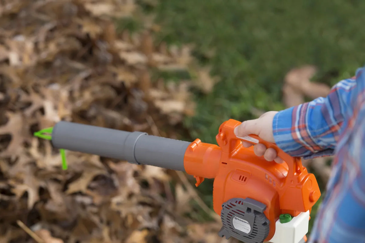 Husqvarna Toy Leaf Blower | Pretend Grass Leaf Blowing Tool Kids Gardening | Preschool Toddler Toys