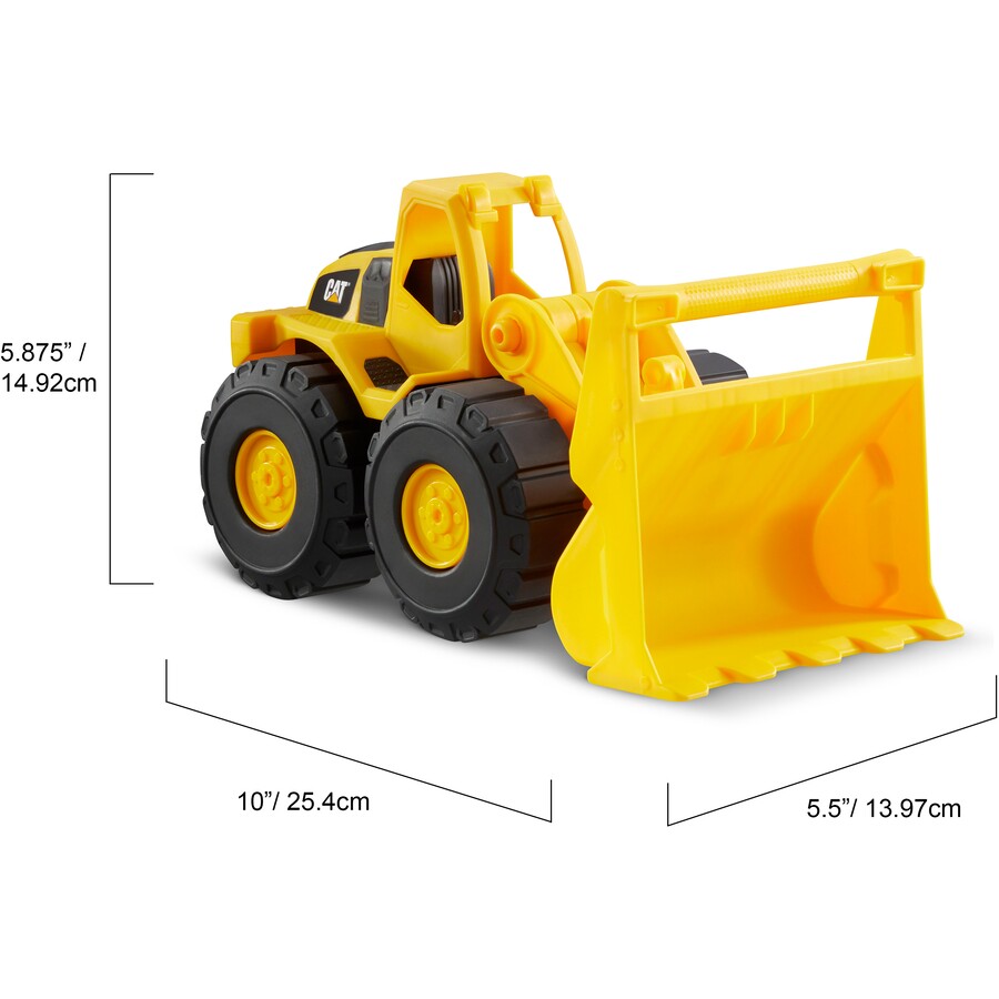 CAT 25cm Dump Truck, Front Loader and Excavator | 3-Piece Construction Fleet with Helmet | Kids Toys Boys Indoor Outdoor Construction Toys