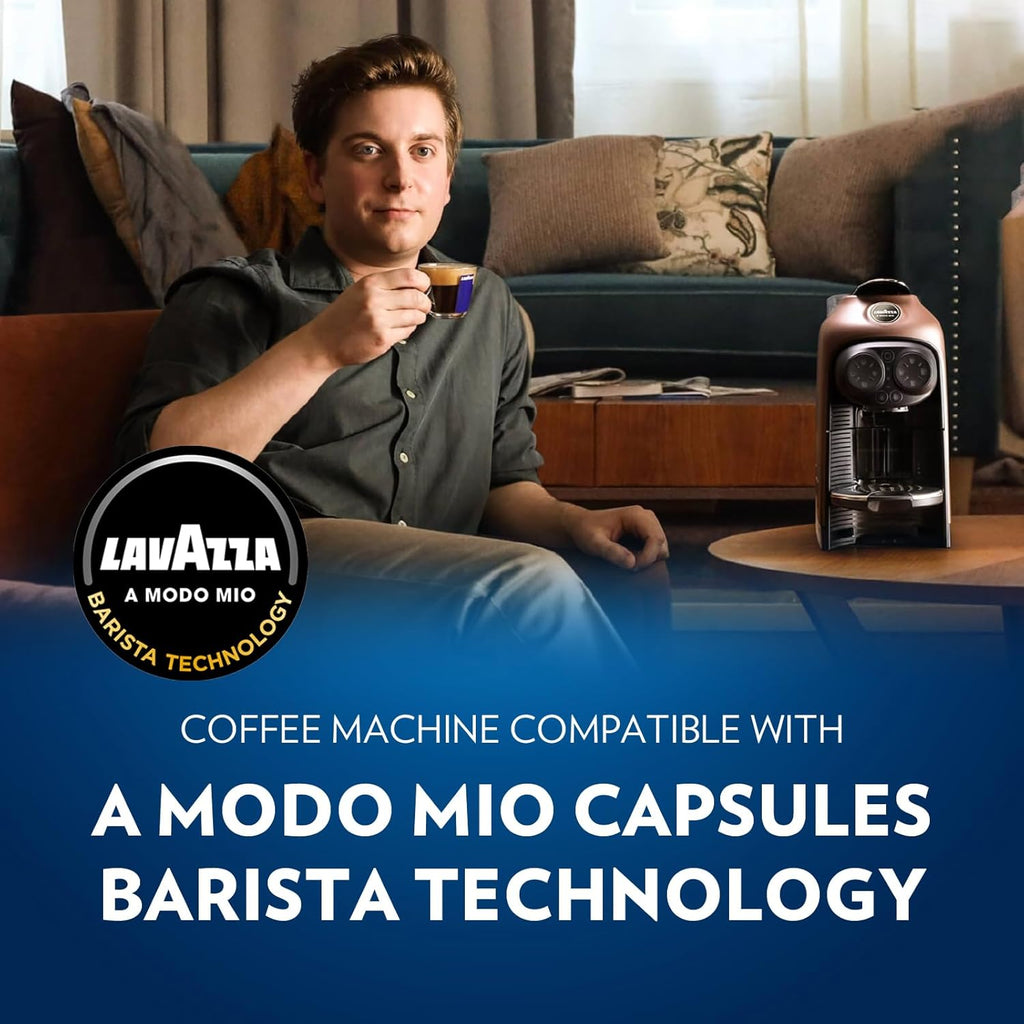 Lavazza Espresso Cappuccino Maker | Pod Capsule Coffee Machine | Electric Automatic Kitchen Appliance with 64 Pods