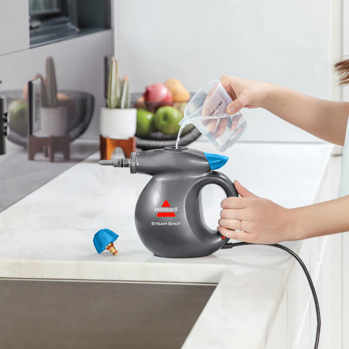 Bissell 1000W Electric Handheld Steamer, Kills 99% of Germs, Steam Power Clean & Sanitise, Chemical-Free Cleaning
