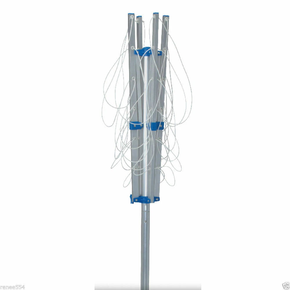 Portable Rotary Clothes Airer Clothes Line Camping Campsite Garment Dryer Drying Rack