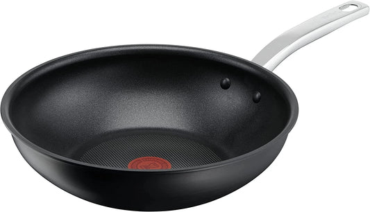 Tefal Hard Anodised Non-Stick Wok 28cm Gourmet Long Lasting | Gas Electric Ceramic Stove