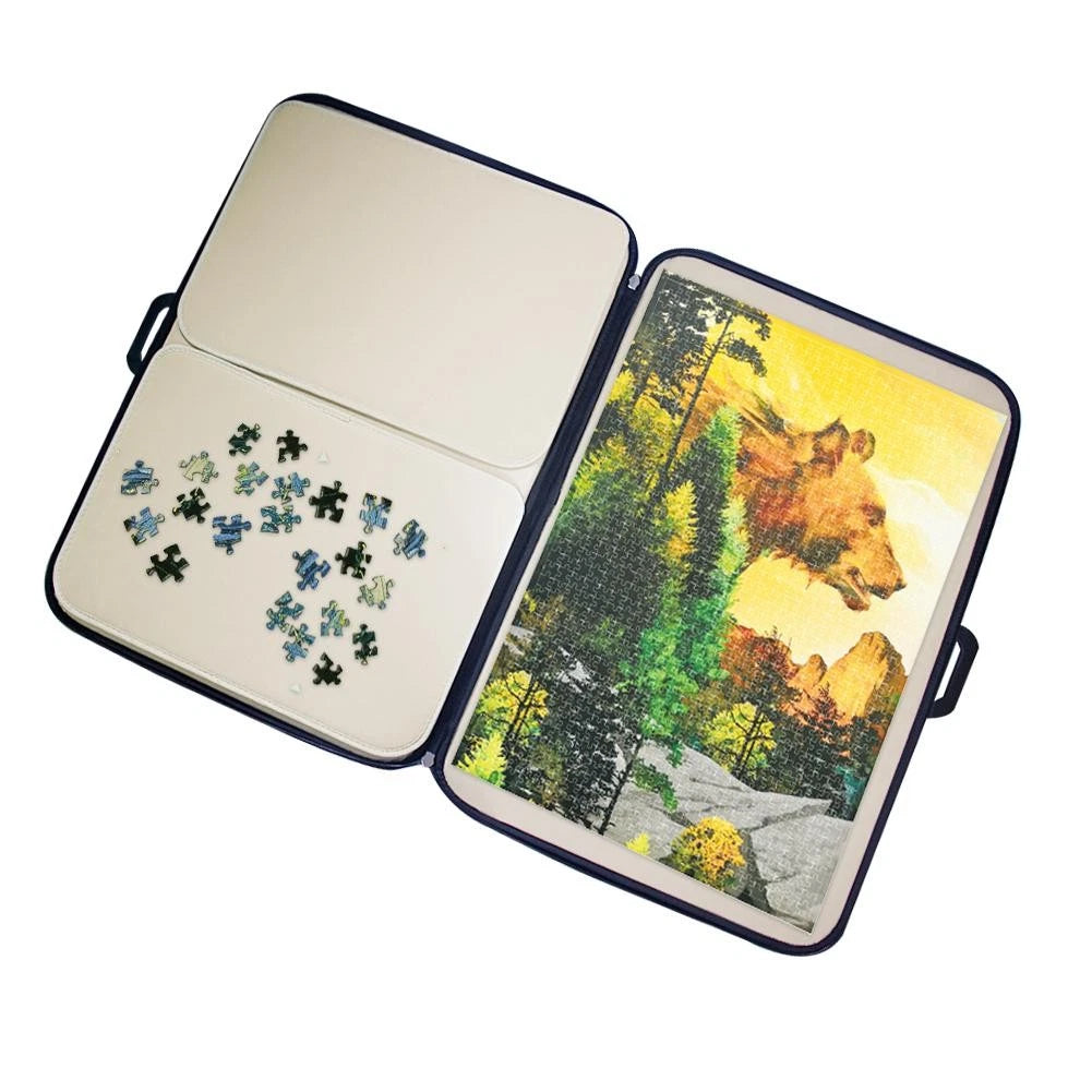 Portable Jigsaw Puzzle Carrier Board with Handle | 1000 Piece Mat Jig Saw Accessory Safe Carry Case Holder