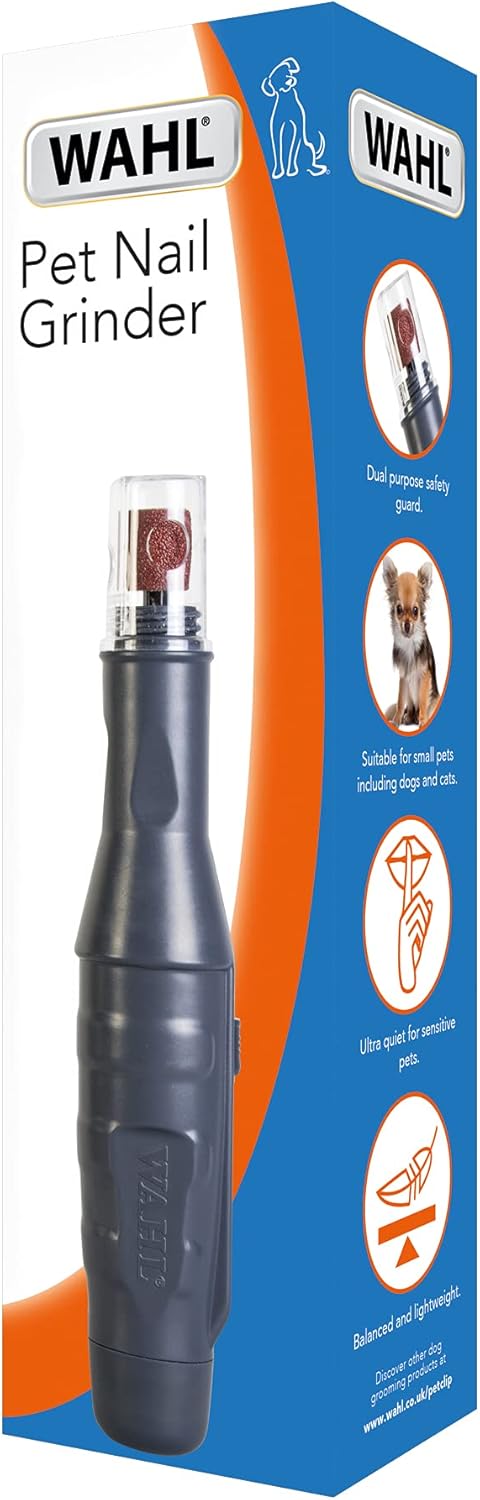 Wahl Pet Electric Nail File | Battery Operated Nail Trimmer Groomer Clipper | Home DIY Dog Puppy Hamster Cat