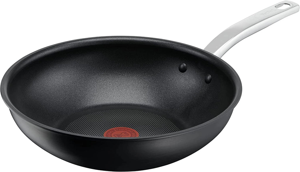 Tefal Hard Anodised Non-Stick Wok 28cm Gourmet Long Lasting | Gas Electric Ceramic Stove
