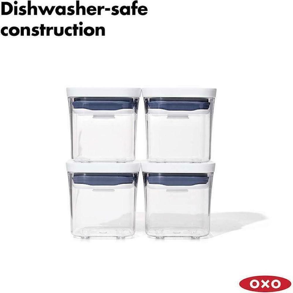 OXO 4 PC Container Storage Set | Mini Leftover Food Store Meal Prep Spice Nut Herb Airtight Craft Sewing