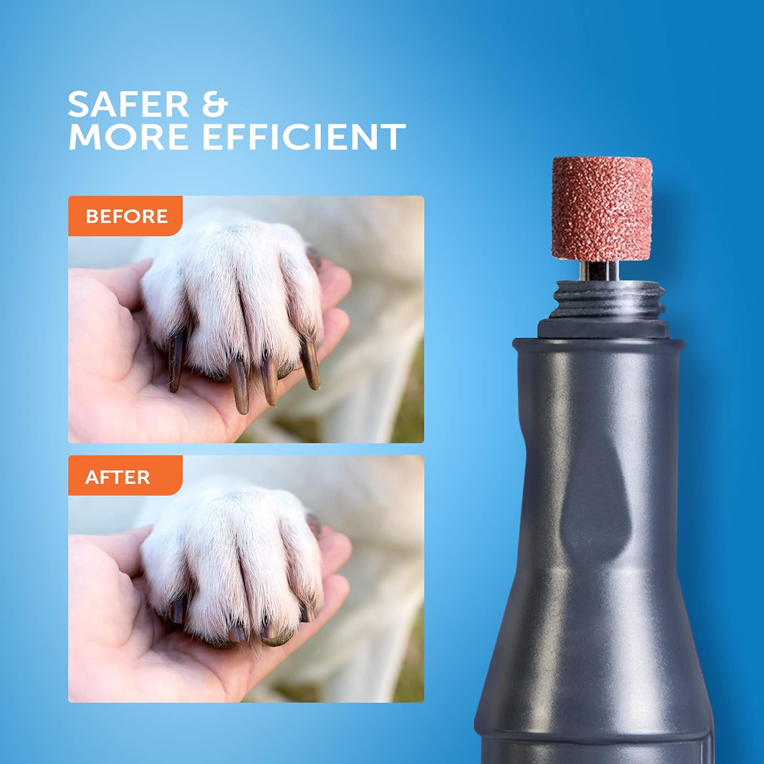 Wahl Pet Electric Nail File | Battery Operated Nail Trimmer Groomer Clipper | Home DIY Dog Puppy Hamster Cat