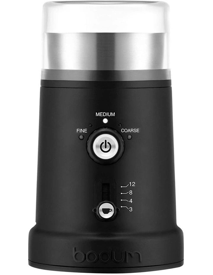 BODUM Coffee Bean Grinder 84g | Electric Adjustable Blade Grinding Stainless Steel Blades | 5 Grind Settings Auto Grinding