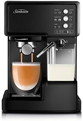 Sunbeam Barista Coffee Machine | Espresso, Latte & Cappuccino Coffee Maker | Home Office Ground Coffee Machine with Milk Frother