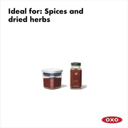 OXO 4 PC Container Storage Set | Mini Leftover Food Store Meal Prep Spice Nut Herb Airtight Craft Sewing