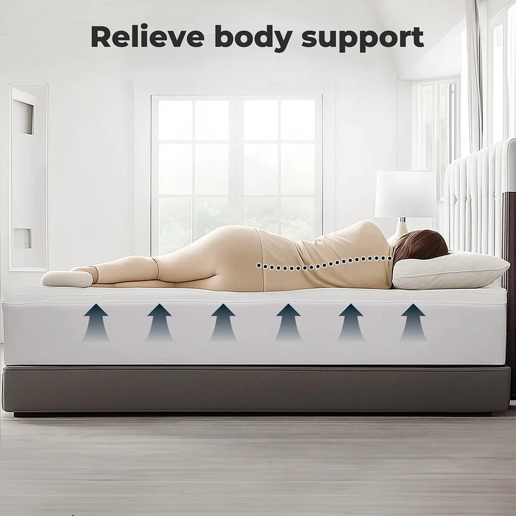 Luxury Pillowtop Mattress Topper Protector 5cm Thick Comfortable 1000GSM Fitted Skirt