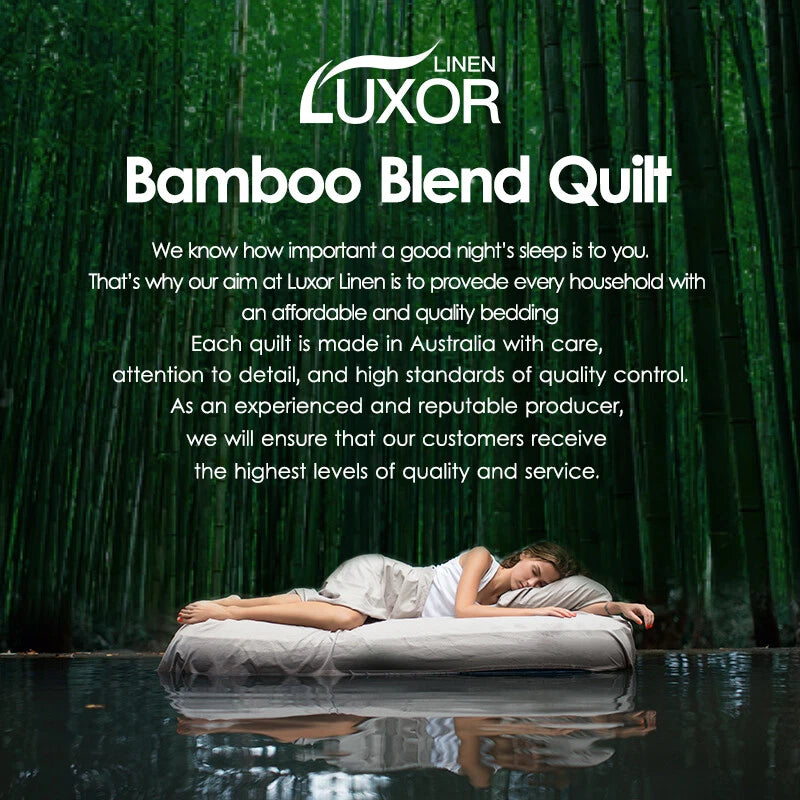 Queen Sized Microfibre Bamboo Quilt | 400GSM Doona Duvet Bedding AUS MADE | Machine Washable