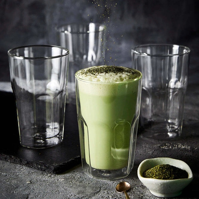 4 Pack Baccarat Double Wall Glasses | Coffee Tea Cocktail Mocktail Beer Juice Drinkware | Hot Cold Drinks 345ml