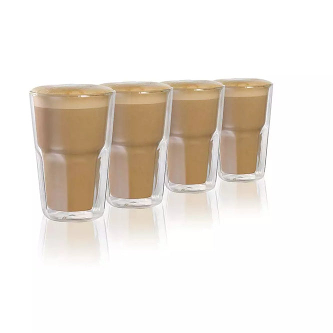 4 Pack Baccarat Double Wall Glasses | Coffee Tea Cocktail Mocktail Beer Juice Drinkware | Hot Cold Drinks 345ml