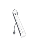 Belkin 6 Port Surge Protector Power Board Device Protection for Printer, Computer, Game Consoles and Printers