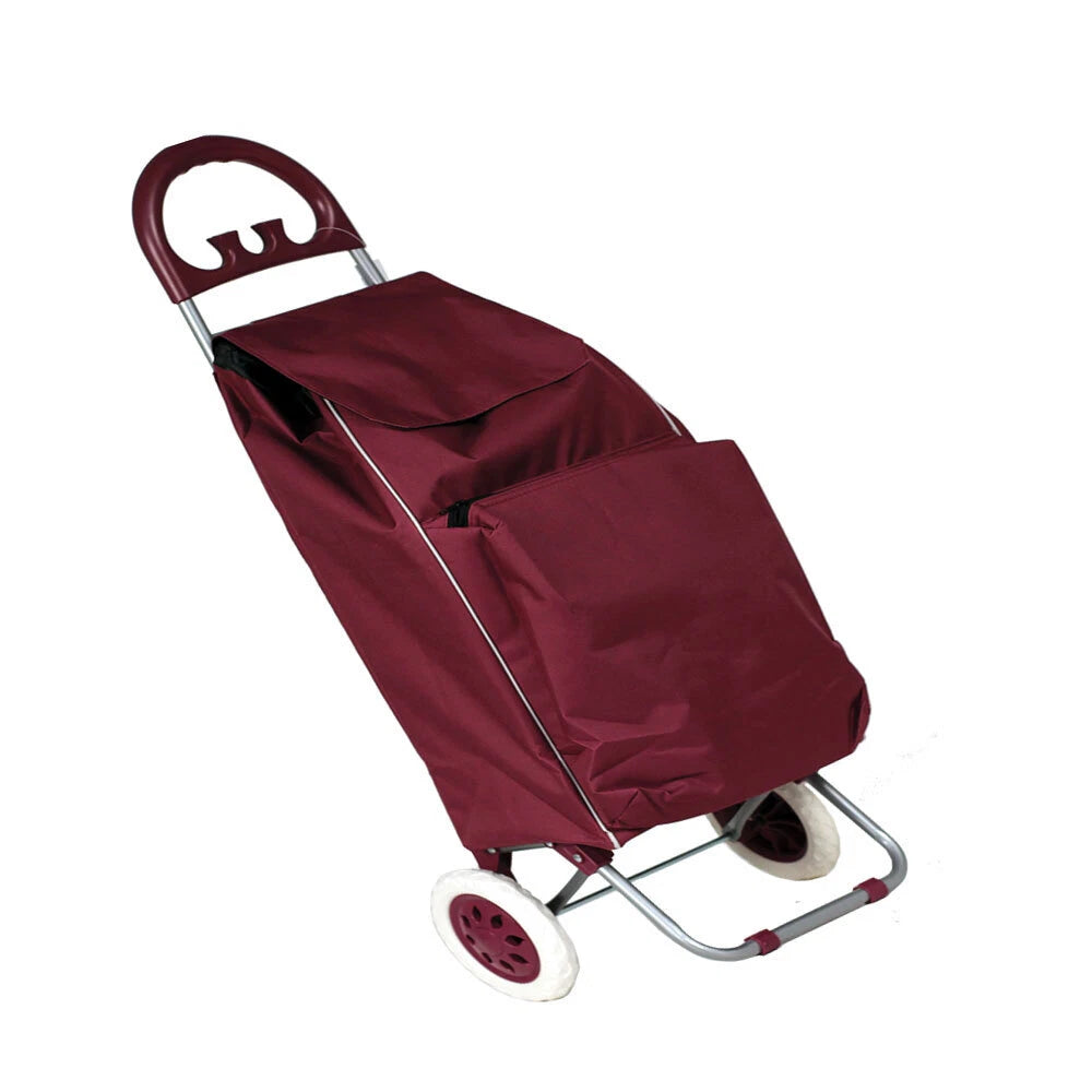 Portable Market Shopping Trolley Cart 70L Seniors Grocery Wheeler, Click on Wheels