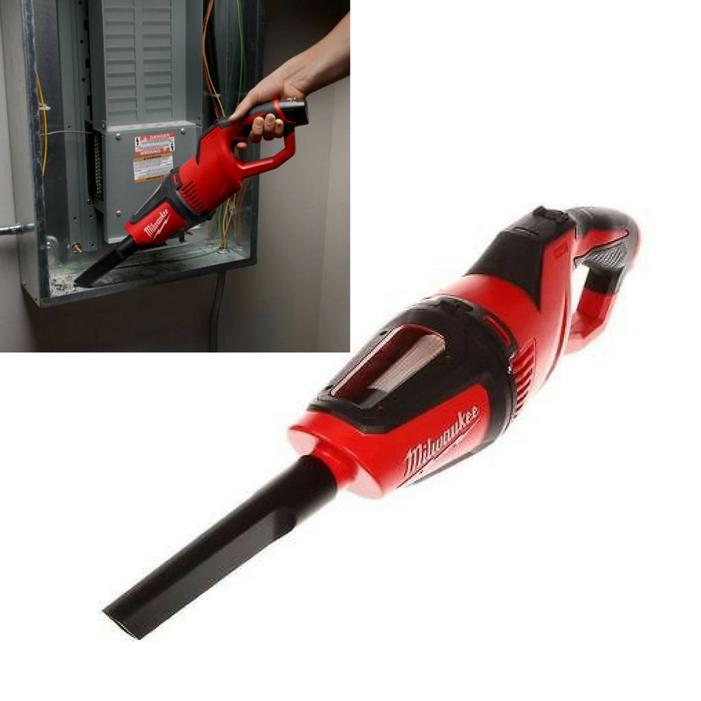 Milwaukee Compact Vacuum Skin | 12V Handheld Home Car Cleaner | Crevice Tool Cleaner Jobsite Contractor| Tool Only