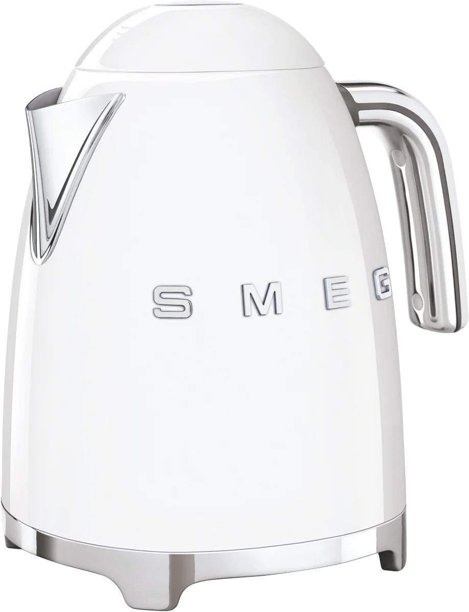 Smeg Cordless Retro Kettle | White Electric Water Boiler Heat Tea Coffee Home Office