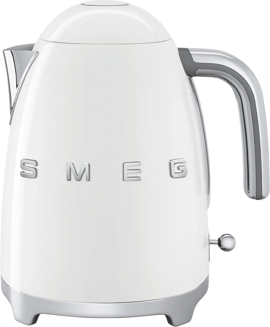 Smeg Cordless Retro Kettle | White Electric Water Boiler Heat Tea Coffee Home Office